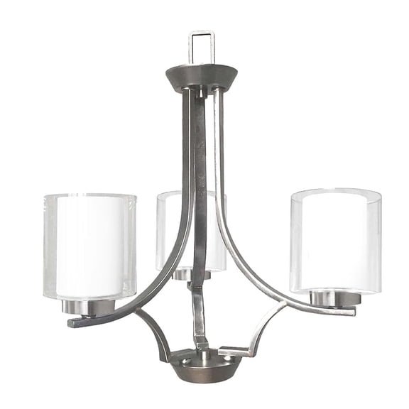 Directrenosupply Sonara 3-Light Modern Brushed Nickel Corded Electric Chandeliers