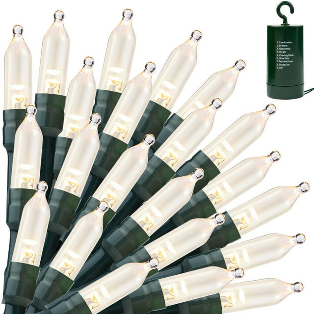 Guirnalda de luces navideñas Joiedomi 200 LED, batería de 20 m, 8 modos