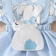 thumbnail image 7 of Ulanda Easter Baby Girl Romper Dresses 2Piece Skirts Set Bunny Egg Clothes Ruffle Short Sleeve Bodysuit+Headband (Dark Blue, 6-9 Months), 7 of 7