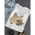 thumbnail image 3 of Watercolor French Bulldog, Cute T-Shirt Women -Image by Shutterstock, Female XX-Large, 3 of 4