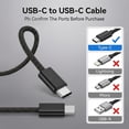 thumbnail image 5 of MOSENSE USB C to USB C Cable(2 Pack), 60W Fast Charging C to C Charger Cord Braided, 2m/6.6FT, Black, 5 of 6