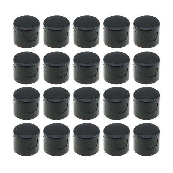 NORIZF 40Pcs 20Mm Black Plastic Screw Top Cap Repackaging Bottles Lids Suitable for Refillable Shampoo/Lotion Bottles Water Bottle Caps Leak-Proof