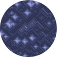 thumbnail image 1 of Ahgly Company Machine Washable Indoor Round Transitional Royal Blue Area Rugs, 4' Round, 1 of 7