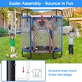 thumbnail image 7 of YORIN Trampoline for Kids, 60'' Mini Trampoline for Toddlers with Swing, Enclosure Net and Basketball Hoop, Indoor/Outdoor Kids Round Trampoline with Adjustable Gymnastics Bars, Gifts for Boys Girls, 7 of 7