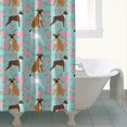 thumbnail image 4 of Cute Boxer Dog and Flowers Florals Shower Curtain 72"x84" ,Bathroom Decorative Shower Curtains Set with 12 Hooks,Modern Waterproof Washable Shower Curtain, 4 of 6