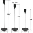 thumbnail image 2 of YasTant Set of 3 Candle Holders for Taper Candles, Modern Decorative Candlestick Holder for Home Decor, Wedding, Dinning, Party, Anniversary (Black), 2 of 8