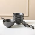 thumbnail image 2 of Stone Lain Valencia 8-Piece Service Bowl and Spoon Set Porcelain, Metallic Grey, 2 of 6