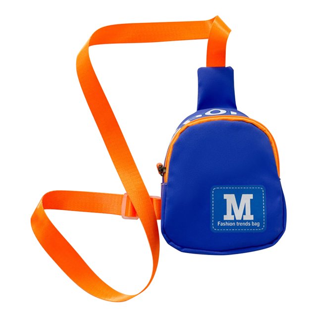 Bolsa bandolera de cuero de lona para niños de moda para niños (azul oscuro) Likrtyny Para Estrenar