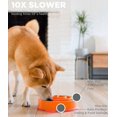 thumbnail image 3 of Fun Feeder Bowl, Slow Feeder Dog Bowl, Medium/Mini, Orange, 3 of 5