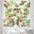 thumbnail image 1 of Rowan Tapestry, Watercolor Style Branches with Rowan Berries Winter Christmas Concept, Fabric Wall Hanging Decor for Bedroom Living Room Dorm, 5 Sizes, Scarlet Mustard Green, by Ambesonne, 1 of 1