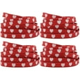 thumbnail image 2 of 2 pares de cordones planos con forma de corazón para zapatos de lona, blancos, 2 of 6