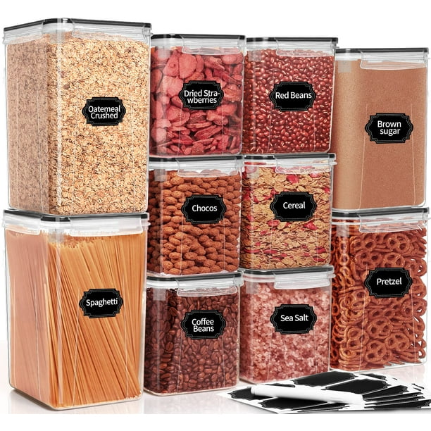 Recipientes de almacenamiento de alimentos PRAKI, grandes, herméticos, 10 unidades con tapas