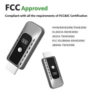 Duomigo Wireless HDMI Transmitter & Receiver Kit, 4K to 1080P Converter with Dual-Band 2.4G/5GHz WiFi, Plug & Play HDMI Extender for HD Streaming from Laptop/PC/Projector to TV/Monitor