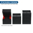 thumbnail image 4 of Unique Bargains 3' Bed Risers Furniture Risers Bed Lifters Couch Desk Sofa Table Lift Riser Stackable Up to 1300Lbs, Black 4Pack, 4 of 7