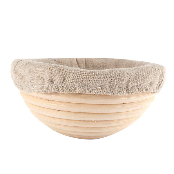 Round Rattan Basket Dough Bread Banneton Bortform Proofing Bowl Cake Cooking 