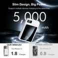 thumbnail image 5 of Wireless Power Bank, 5000mAh Magnetic Portable Charger with LED Power Display, Fast Charging 22.5W Battery Pack, Suitable for Outdoor Travel Emergency Backup Power Bank, White, 5 of 8