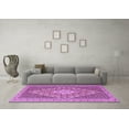 thumbnail image 3 of Ahgly Company Indoor Square Medallion Purple Traditional Area Rugs, 3' Square, 3 of 4