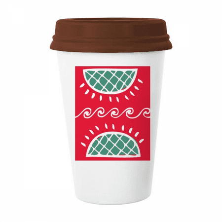 

PineFruit Mexico Totems Ancient Civilization Mug Coffee Drinking Glass Pottery Cerac Cup Lid
