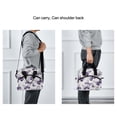 thumbnail image 6 of Insulated Crossbody Lunch Bag 10L Lunch Tote with Adjustable Shoulder Strap for Work Office Picnic Lavender-colored Butterfly Pattern, 6 of 6