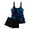 Blue-04, variant on STETMN Two Piece Tankini Swimsuits for Women V Neck Tankini Top with Bottom Bathing Suit