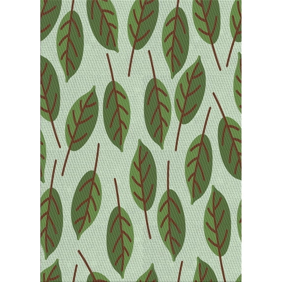 Ahgly Company Machine Washable Indoor Rectangle Transitional Army Green Area Rugs, 2' x 5'