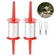 thumbnail image 3 of Greeniant Juego de cuerdas y rodillos para cometa de 150m, cable blanco para cometa, 27,5 kg, Cable para cometa con rodamiento, carrete para cometa, Ropa Deportiva, Zapatos Rojo Greeniant OD010407-01, 3 of 6