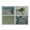 thumbnail image 1 of Coastal Cutting Board, Collage Close up Photos of Sandy Beach and Pebble Stones Heart Shapes, Decorative Tempered Glass Cutting and Serving Board, in 3 Sizes, by Ambesonne, 1 of 2