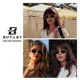 thumbnail image 2 of Gafas de Sol Retro Ovaladas BUTABY Oro Gris y Oro Marrón UV400, 2 of 6
