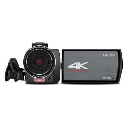 Minolta MN4K25NV 4K Ultra HD 30 MP Night Vision Camcorder (Black)