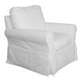 thumbnail image 2 of Sunset Trading Horizon Cotton Slipcover for Box Cushion Chair in Warm White, 2 of 4