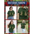 thumbnail image 3 of XCHQRTI Christmas Tree Shirt for Women Plus Size Tshirt Short Sleeve Graphic Top, 3 of 10