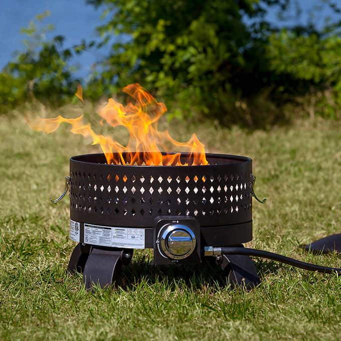 Paramount Campfire Portable Gas Fire Pit with Diamond Pattern Walmart