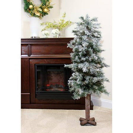 4' Frosted and Glittered Woodland Alpine Artificial Christmas Tree - Unlit