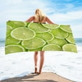thumbnail image 2 of AYktou Beach Towel Bath Towels Beach Essentials 30*59" Summer Refreshing Lemon Print Collection Towels Microfiber Beach Towels Pool Towels Camping Essentials Pool Accessories, 2 of 6