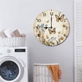 thumbnail image 7 of ZXCXRQFa Clock Rustic Daisy Butterflies Wall Clock Vintage Battery Operated Silent Non Ticking Round Wooden Wall Clocks Decorative for Kitchen Living Room Bedroom Office Garden Outdoor 11 Inch, 7 of 7