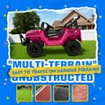 thumbnail image 5 of Xuanlur 12V Ride on Electric Truck Car for Kids, 12V Kids Electric Vehicles w/ Remote Control, 4 Wheel Suspension, USB, Bluetooth, Power Display, Battery Powered Ride on Toys for Boys Girls (Pink), 5 of 9