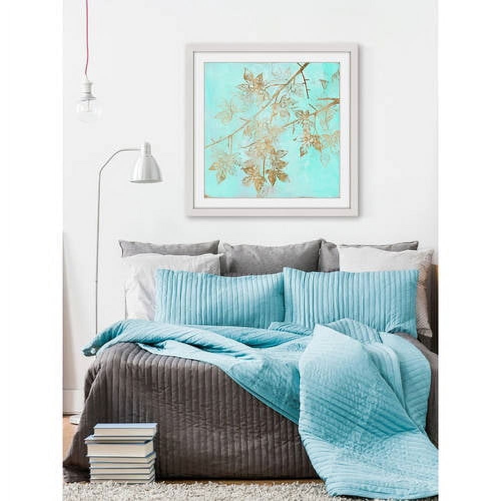 Marmont Hill "Aqua & Gold Maple II" Framed Painting Print