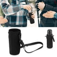 thumbnail image 2 of Portador de botellas de agua, soporte de botella de agua de neopreno portátil, manga de botella, bolsa de transporte de botellas con cinturón de hombro ajustable para acampar pesca de senderismo Ecomeon no, 2 of 6