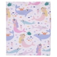 thumbnail image 4 of Parent's Choice 4-Piece Toddler Bedding Set, Purple, Mermaids, Toddler Girl Bed, 4 of 8