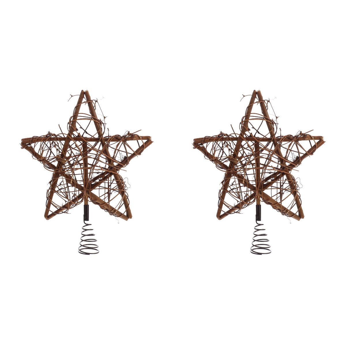NUOLUX Christmas Tree Wooden Decorations Star Topper Small Trees Star Light Up Home Sparkling