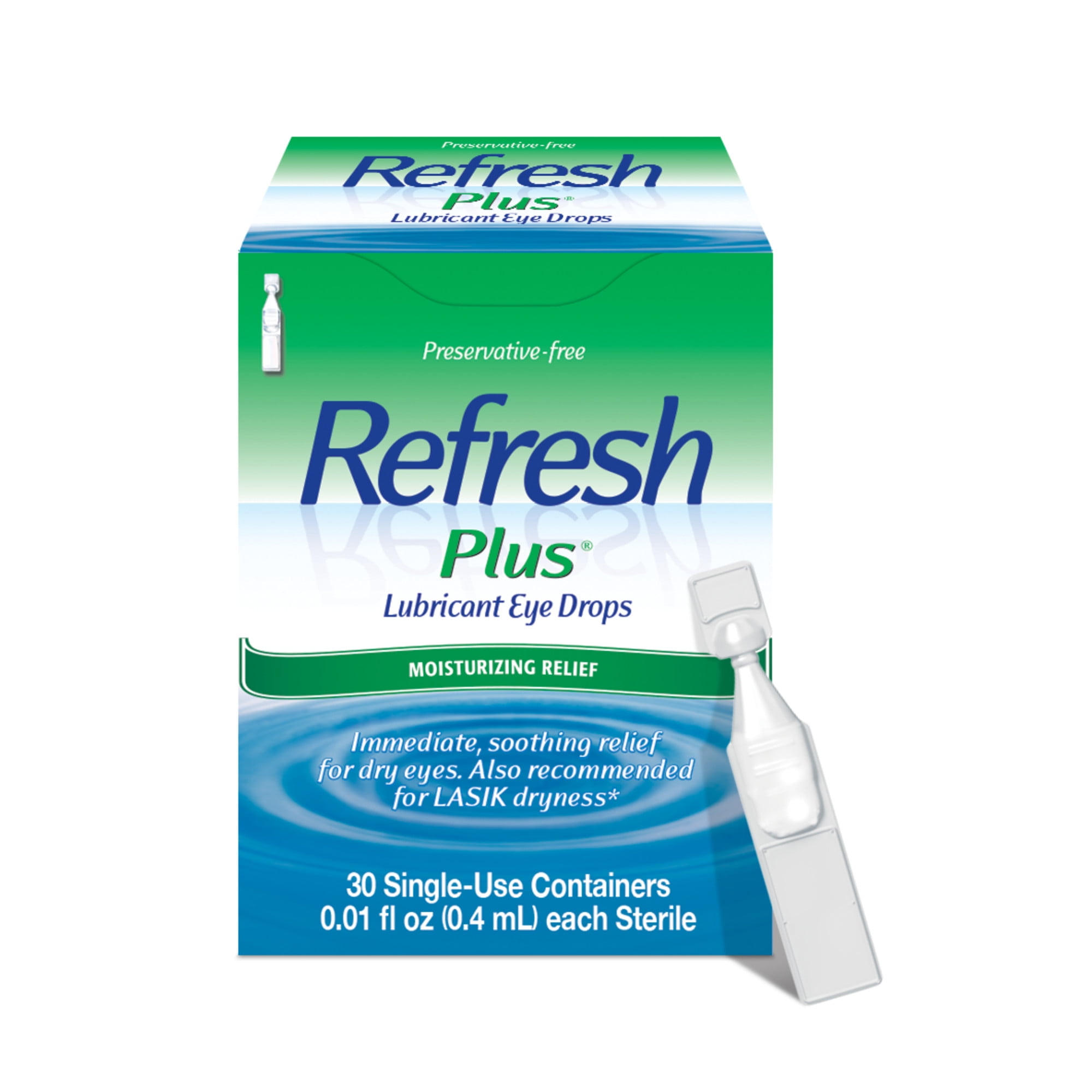 Refresh Plus Lubricant Eye Drops NonPreserved Tears, 30 SingleUse