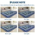 thumbnail image 2 of Floral Living Room Rugs, Washable Large Non-Slip Accent Dining Room Rug, Soft Low-Pile Decorative Rugs, Bordered Water Lily Print Rug for Home, 2 of 11