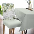 thumbnail image 5 of Dining Chair Covers Set of 4,Rustic Blue Ombre Eucalyptus Leaf Universal Stretch Kitchen Seat Covers Parsons Chair Protector Slipcover for Home Restaurant Party Decor,Leaves on White Wood Plank, 5 of 6
