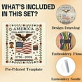 thumbnail image 5 of VANIDO America 250Th Anniversary Cross Kit Patriotic Needlepoint Set with Flag Eagle Liberty Bell Drum 1776 to 2026 Embroidery Sampler for Home Decor and Gift, 5 of 7