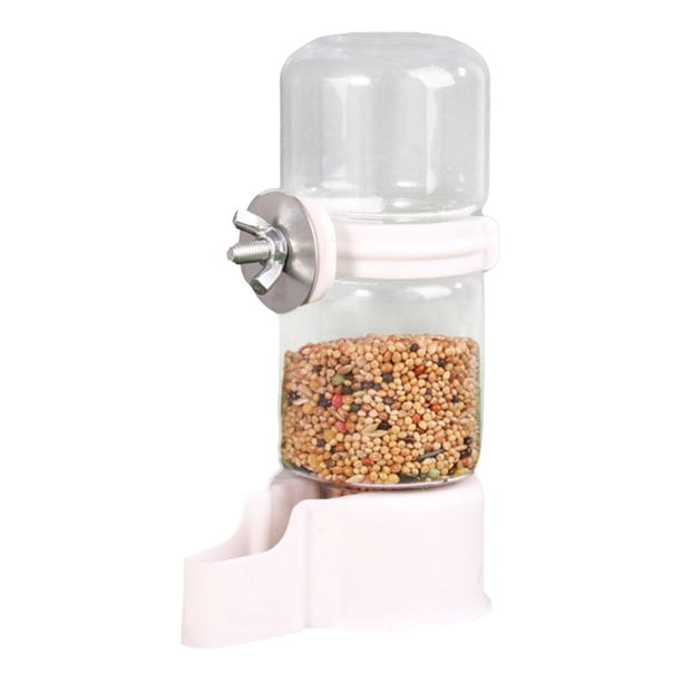 Bebida Contenedor Alimentos Semillas Pet Bird Automático Dispensador Pájaro () Blanco