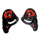 thumbnail image 2 of licencia de engranaje para casco de motocicleta / de escudo de trinquete, base de engranaje de visera práctica de plástico para motocicleta negro y rojo Yotijar Trinquete de placa de engranaje, 2 of 5