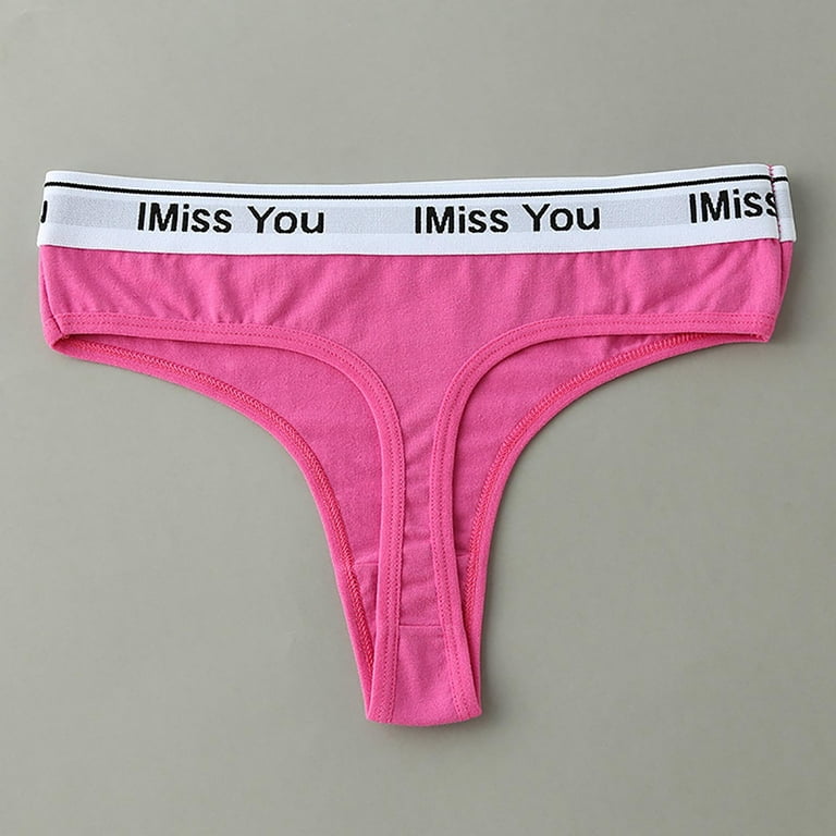 Zuwimk Thongs For Women ,Seamless Thongs for Women No Show Thong Underwear  Women Pink,S