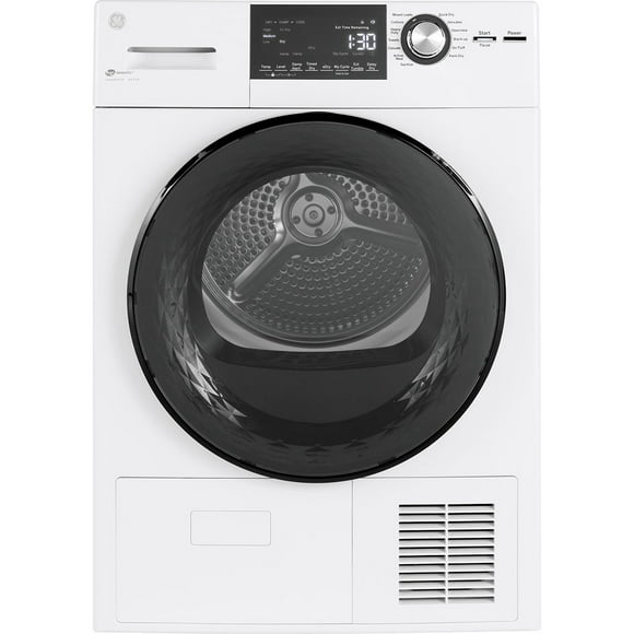 GE® 4.1 Cu. Ft. Capacity 24" Ventless Condenser Front Load Electric Dryer White - GFT14JSIMWW