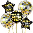 thumbnail image 1 of Globos KatChon Happy New Years de 22 cm para fiestas, diseño Disco, 1 of 9