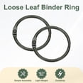 thumbnail image 3 of Uxcell 36Pcs Loose Leaf Binder Rings, 1.5 Inch Metal Open Card Rings Heavy Duty Book Rings for Key Index Card Rings Paper Rings Office, Black, 3 of 7